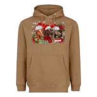 Toasted Coconut christmas horses Heavyweight Hoodie - MaliasSmallBusiness
