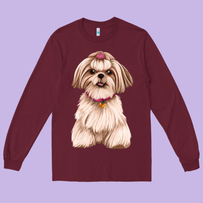 Shih Tzu Long Sleeve Tee Designed By Artiststas