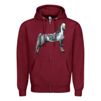 Burgundy Tennessee Walking Horse Zipper Hoodie - LillyAllenDesigns