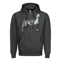 Charcoal Heather Tennessee Walking Horse Zipper Hoodie - LillyAllenDesigns