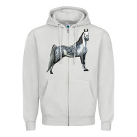 Dove Grey Tennessee Walking Horse Zipper Hoodie - LillyAllenDesigns
