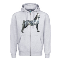 Heather Grey Tennessee Walking Horse Zipper Hoodie - LillyAllenDesigns