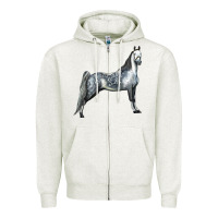 Oatmeal Heather Tennessee Walking Horse Zipper Hoodie - LillyAllenDesigns