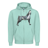Seafoam Tennessee Walking Horse Zipper Hoodie - LillyAllenDesigns