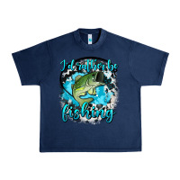 Navy i d rather be fishing Urban Heavy Tee - AdoDesignShop