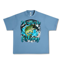 Pebble Blue i d rather be fishing Urban Heavy Tee - AdoDesignShop