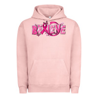 Pigment Salmon Cancer Believe Urban Hoodie - NancyCooperArtShop