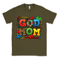 Army Green autism god mom Classic Tee - LillyAllenDesigns