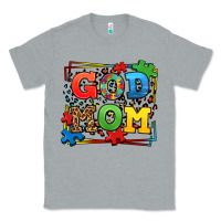 Heather Grey autism god mom Classic Tee - LillyAllenDesigns
