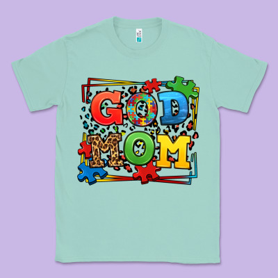 Autism God Mom Classic Tee Designed By Lillyallendesigns