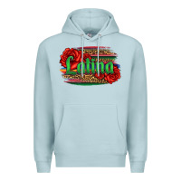 Blue Mist latina with serape and roses Premium Hoodie - Jasminsmagicworld