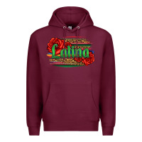 Burgundy latina with serape and roses Premium Hoodie - Jasminsmagicworld