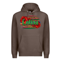 Coffee latina with serape and roses Premium Hoodie - Jasminsmagicworld