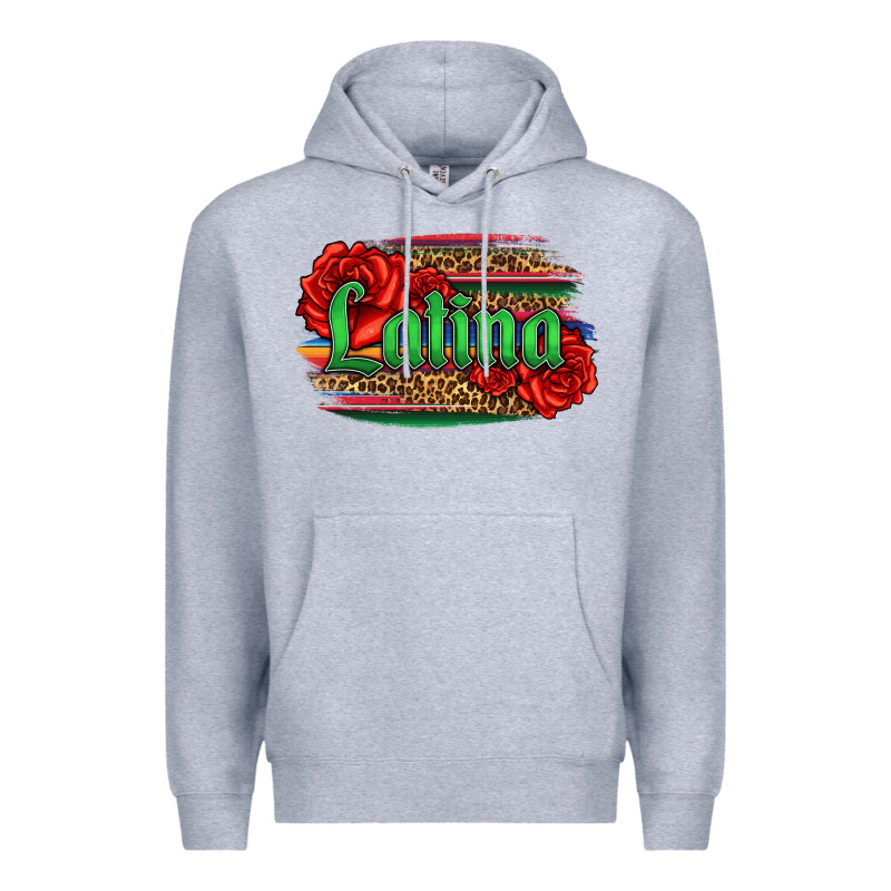 Latina With Serape And Roses Premium Hoodie by Jasminsmagicworld | Teevron
