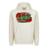 Oatmeal Heather latina with serape and roses Premium Hoodie - Jasminsmagicworld
