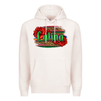 Pale Pink latina with serape and roses Premium Hoodie - Jasminsmagicworld