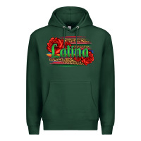 Sports Green latina with serape and roses Premium Hoodie - Jasminsmagicworld