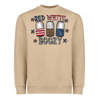 Red White Boozy Heavyweight Sweatshirt | Teevron