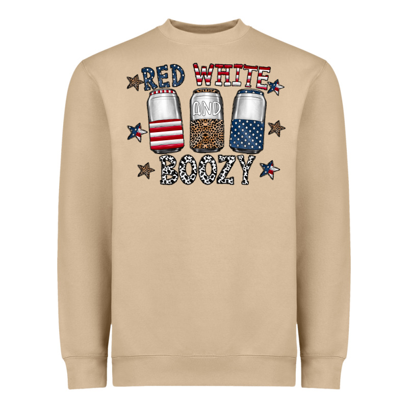 Red White Boozy Heavyweight Sweatshirt by CowhideDigitalArt | Teevron