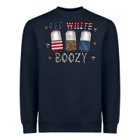 Navy red white boozy Heavyweight Sweatshirt - CowhideDigitalArt