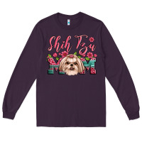 Plum shih tzu mom Long Sleeve Tee - Artiststas