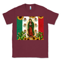 Burgundy our lady of guadalupe Classic Tee - JahusDesignShop