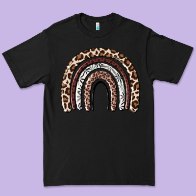 Premium Tee Cheetah rainbow