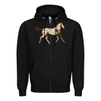 Black Appaloosa Horse Zipper Hoodie - LillyAllenDesigns