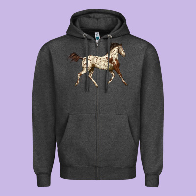 Appaloosa Horse Zipper Hoodie Designed By Lillyallendesigns
