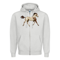 Dove Grey Appaloosa Horse Zipper Hoodie - LillyAllenDesigns