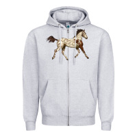 Heather Grey Appaloosa Horse Zipper Hoodie - LillyAllenDesigns
