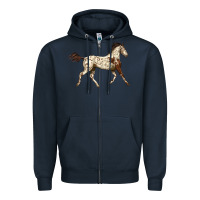 Navy Appaloosa Horse Zipper Hoodie - LillyAllenDesigns