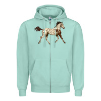 Seafoam Appaloosa Horse Zipper Hoodie - LillyAllenDesigns