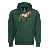 Sports Green Appaloosa Horse Zipper Hoodie - LillyAllenDesigns