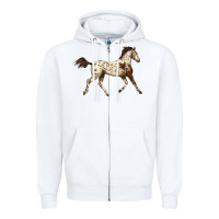 White Appaloosa Horse Zipper Hoodie - LillyAllenDesigns