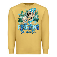 Antique Gold Freezing To Death Premium Sweatshirt - MaliasSmallBusiness