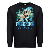 Black Freezing To Death Premium Sweatshirt - MaliasSmallBusiness