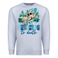 Heather Grey Freezing To Death Premium Sweatshirt - MaliasSmallBusiness