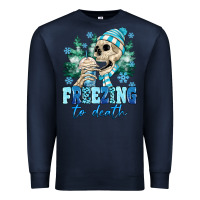 Navy Freezing To Death Premium Sweatshirt - MaliasSmallBusiness