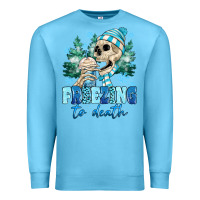 Ocean Blue Freezing To Death Premium Sweatshirt - MaliasSmallBusiness