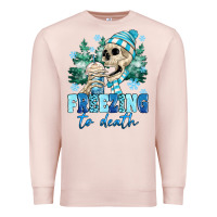 Pale Pink Freezing To Death Premium Sweatshirt - MaliasSmallBusiness