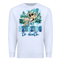 White Freezing To Death Premium Sweatshirt - MaliasSmallBusiness