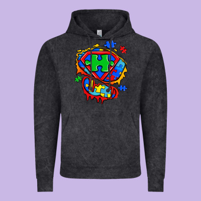 Autism Superhero Ripped Tshirt Vintage Hoodie Designed By Zillion Design Studio