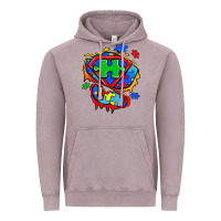 Vintage Zinc autism superhero ripped tshirt Vintage Hoodie - Zillion Design Studio