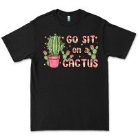 Black go sit on a cactus Premium Tee - MaliasSmallBusiness