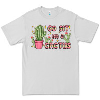 Dove Grey go sit on a cactus Premium Tee - MaliasSmallBusiness