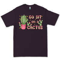 Plum go sit on a cactus Premium Tee - MaliasSmallBusiness