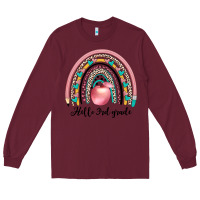 Burgundy hello 3rd grade Long Sleeve Tee - JahusDesignShop