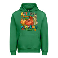 Emerald Autumn leaves pumpkins please Urban Hoodie - NancyCooperArtShop