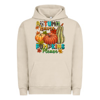 Pigment French Oak Autumn leaves pumpkins please Urban Hoodie - NancyCooperArtShop